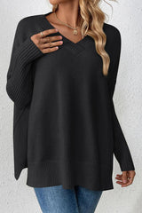 Pull Décontracté À Manches Longues Col En V 3