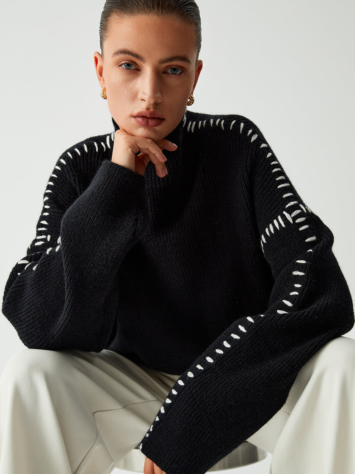 Pull Femme Ample Chic Décontracté 5