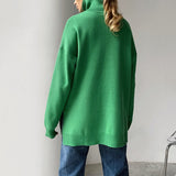 Pull Femme Chic à Col Montant Élégant 1