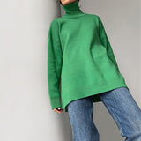 Pull Femme Chic à Col Montant Élégant 2