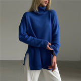 Pull Femme Chic à Col Montant Élégant 3