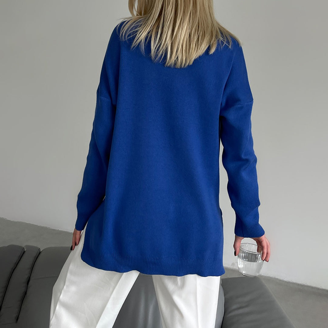 Pull Femme Chic à Col Montant Élégant 4