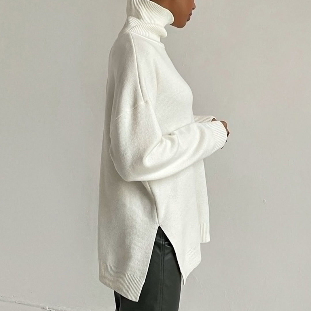 Pull Femme Chic à Col Montant Élégant 5