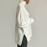 Pull Femme Chic à Col Montant Élégant 5