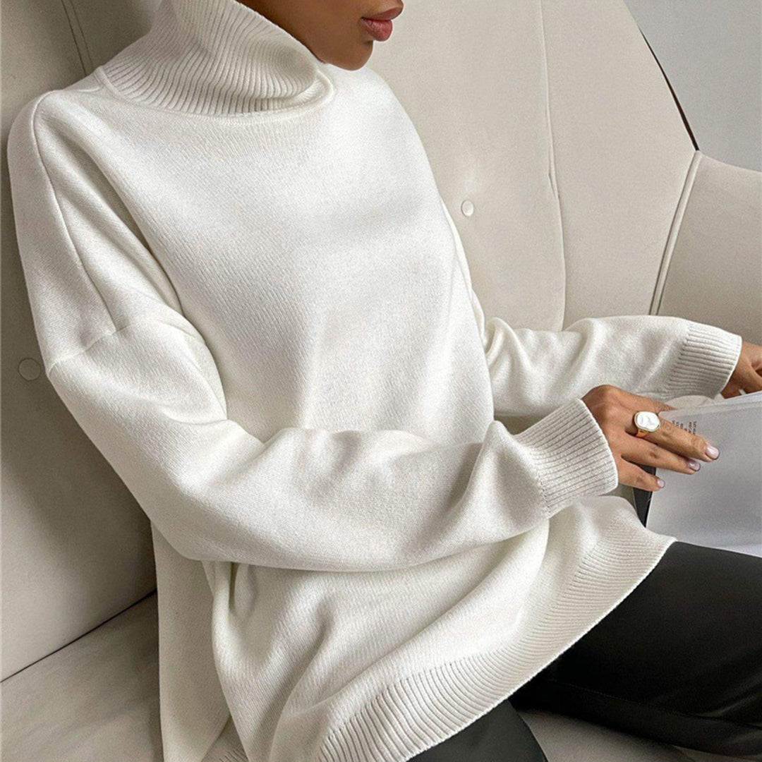 Pull Femme Chic à Col Montant Élégant 6