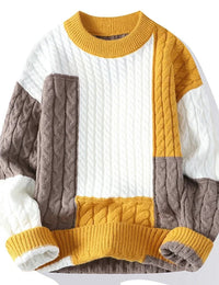 Damenpullover im Color-Block-Stil, leger, Herbstkollektion
