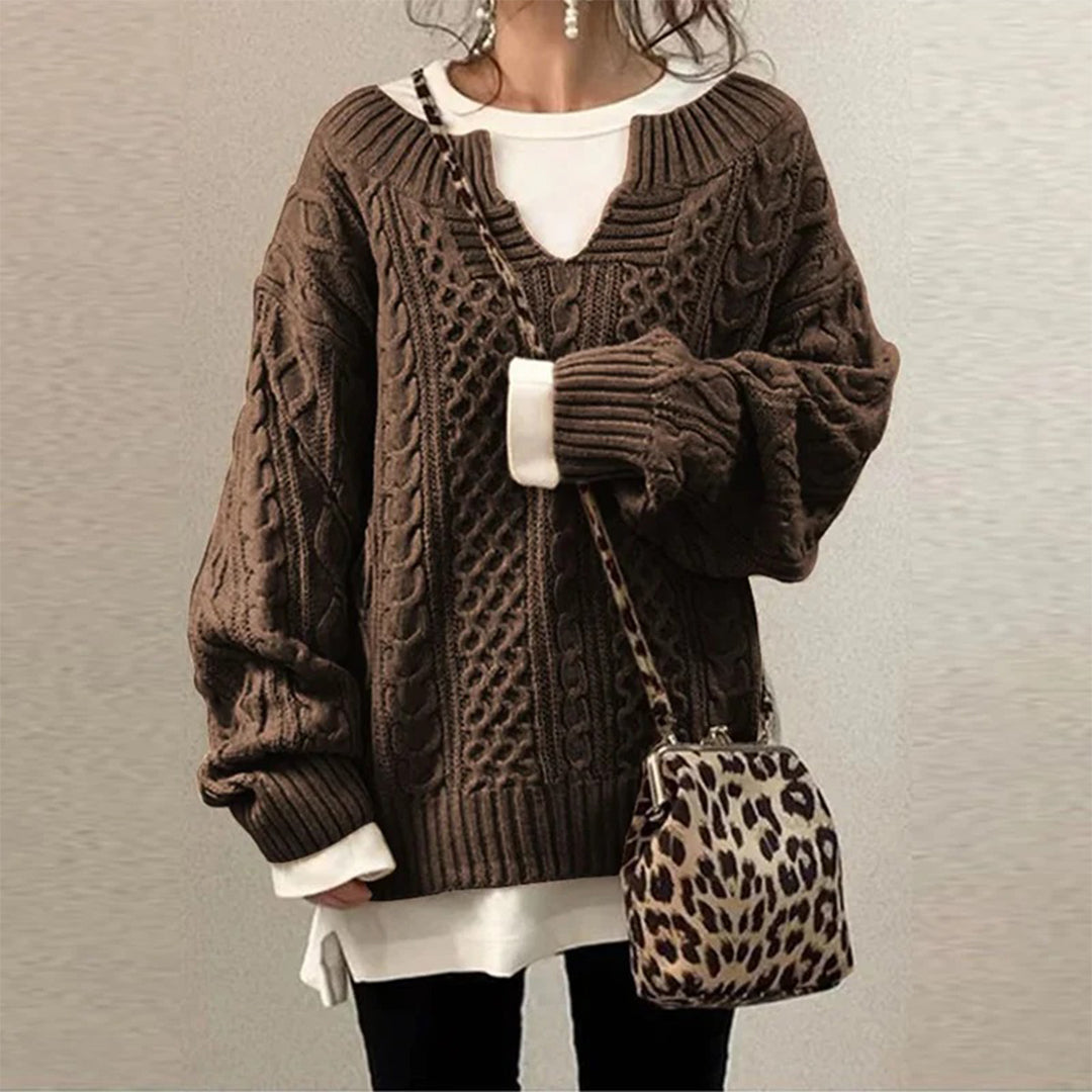 Pull Femme Confortable Tricoté Moderne 1