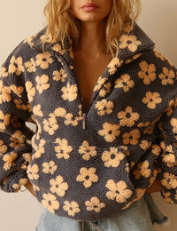 Bequemer Damenpullover aus Sherpa Boho Herbstkollektion