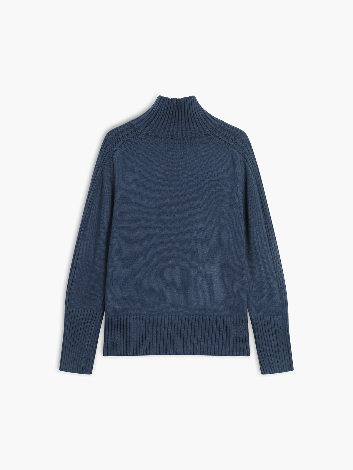 Pull Femme Côtelé Col Montant Épais 2