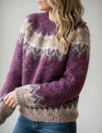 Gemütlicher Damenpullover aus warmem Mohair, schmeichelhafte Passform