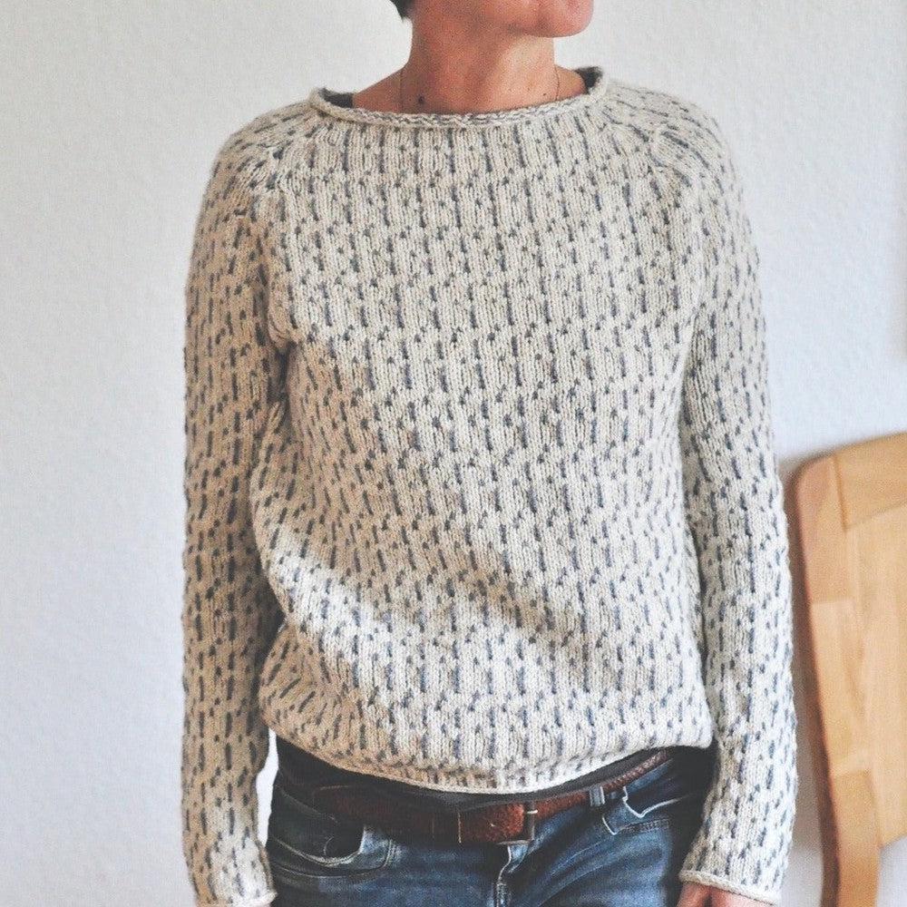 Pull Femme Élégant Col Bateau Gris 1