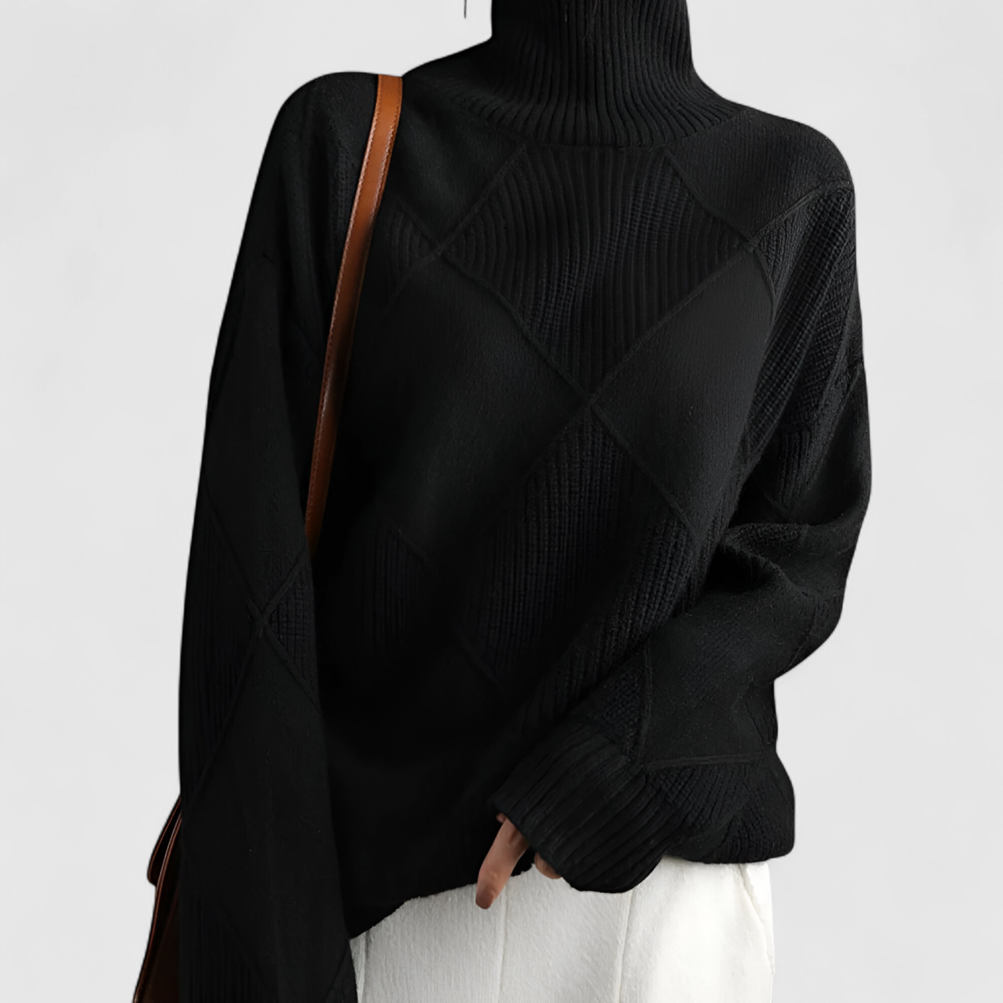 Valerie | Pull Femme Élégant Col Roulé Chic