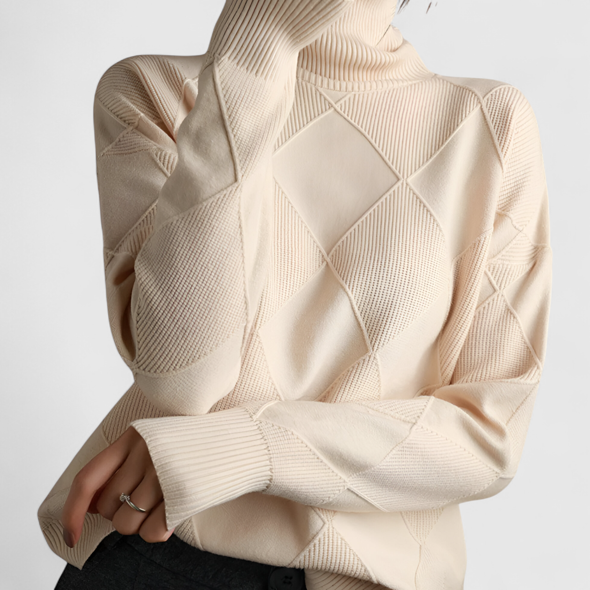 Valerie | Pull Femme Élégant Col Roulé Chic