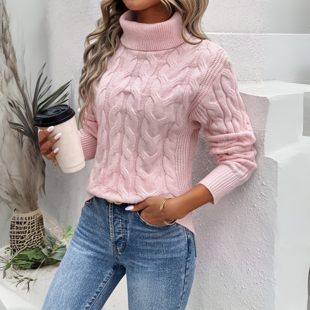 Pull Femme Élégant à Col Haut 0