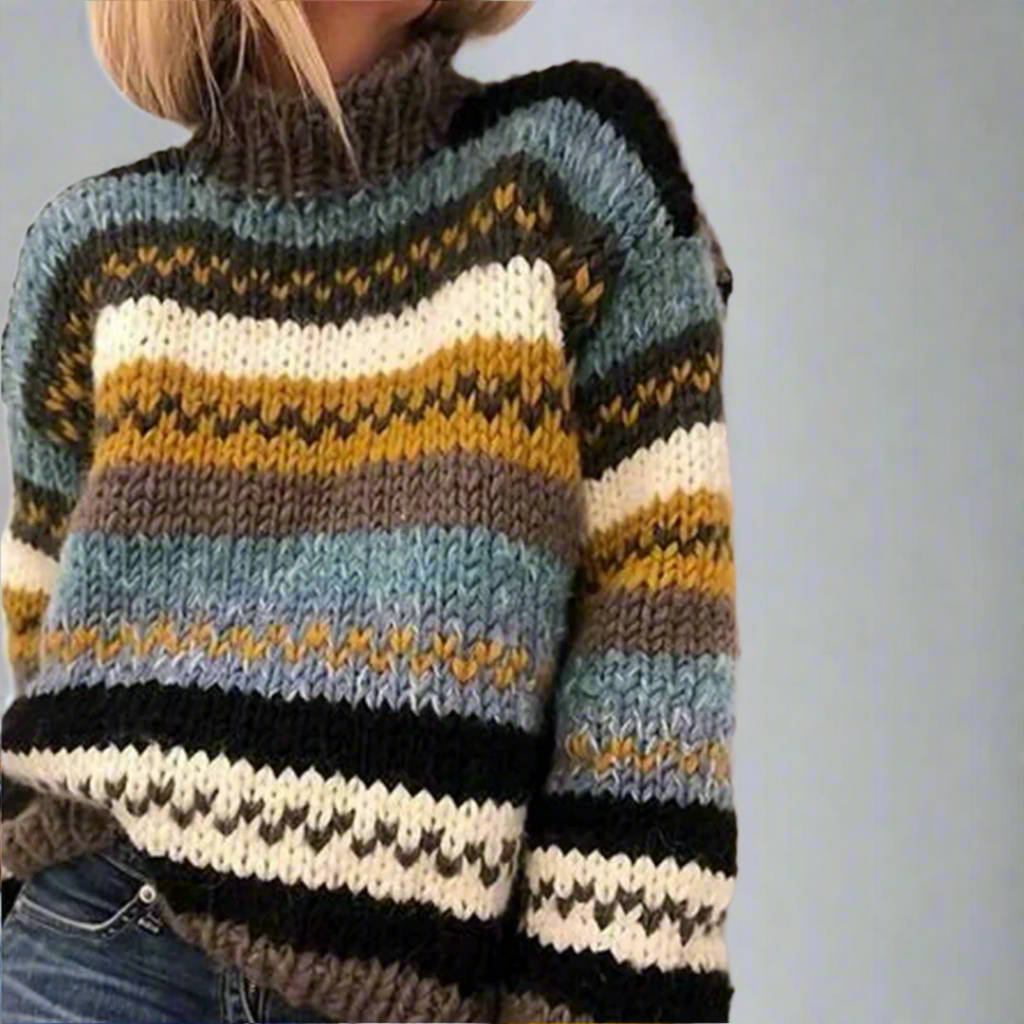 Pull Femme Élégant à Col Roulé 0