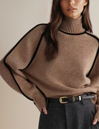 Damenpullover mit Rollkragen Strick Herbstkollektion