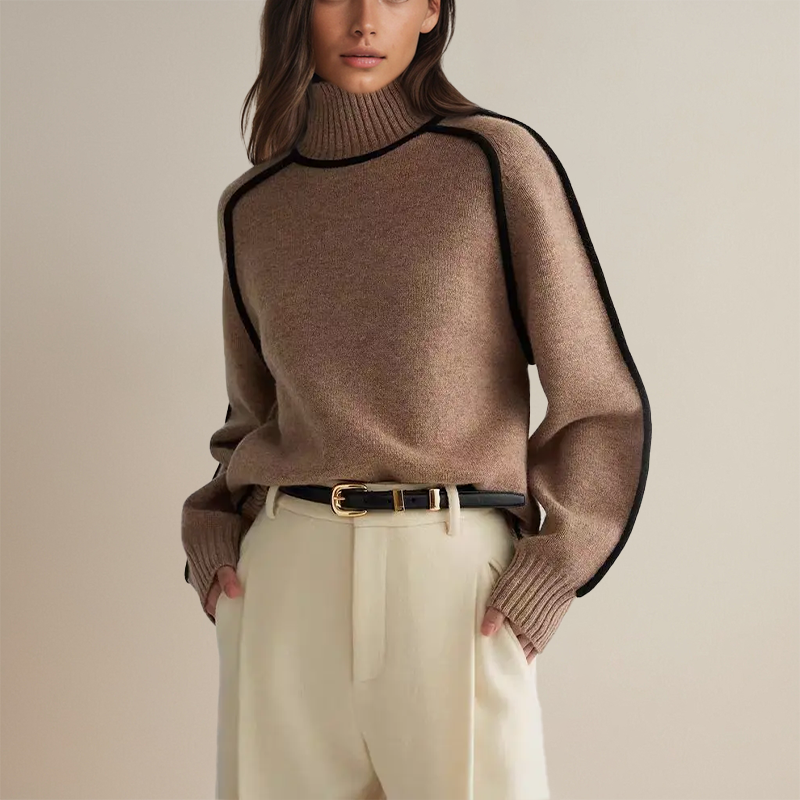 Pull Femme Élégant à Col Roulé 3