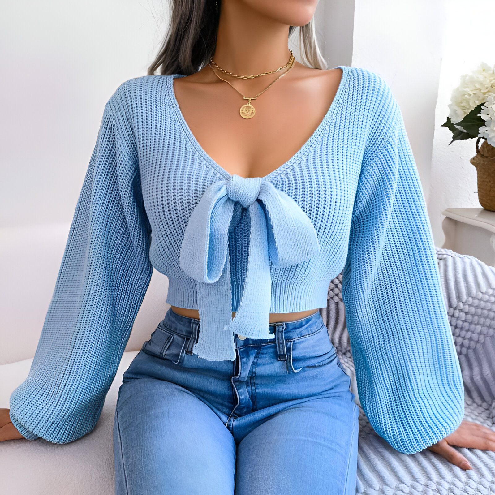 Katniss | Pull Femme Élégant à Col en V