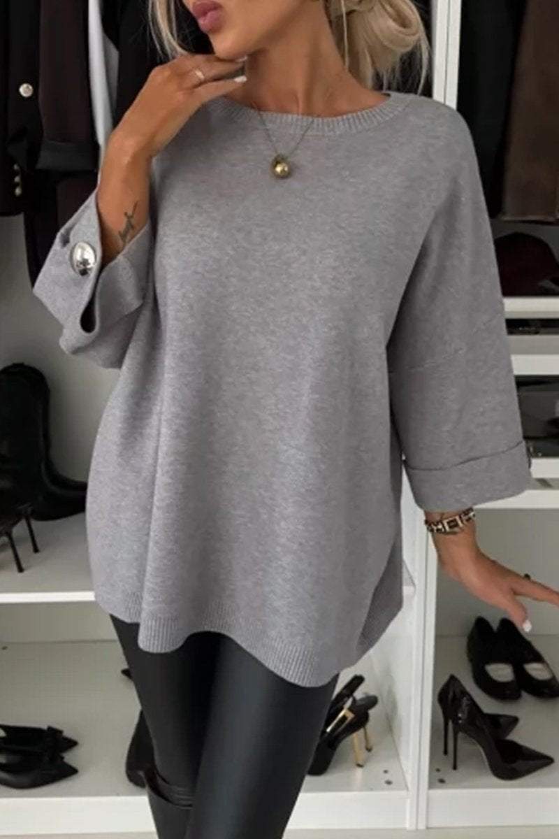 Pull Femme Élégant à Détails Boutonnés 5