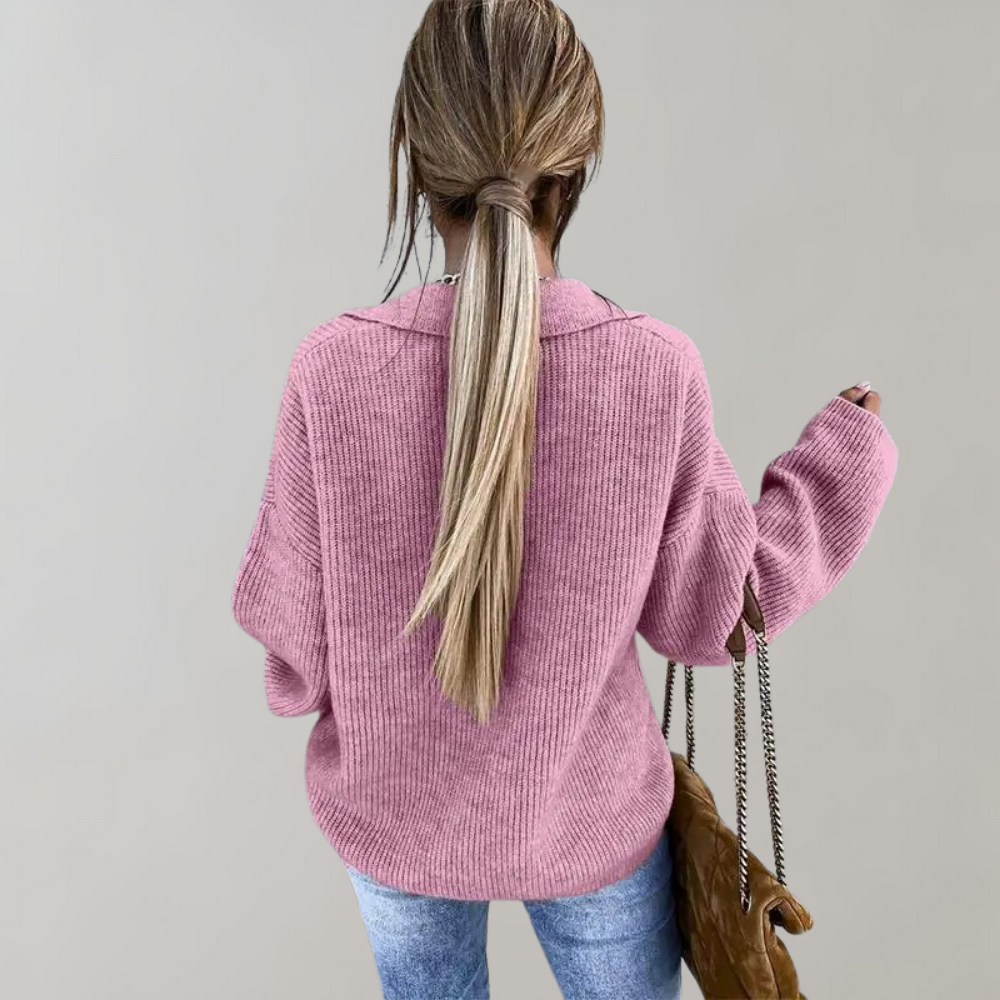 Pull Femme Oversize Chic Col V 1