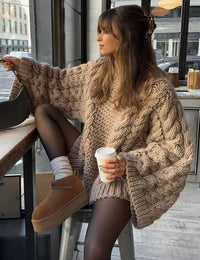 Damenpullover Oversize Lässig Damenmode