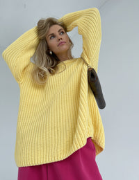 Damenpullover Oversize Bequem Gerippt Komfort und Eleganz