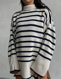 Damenpullover Oversize Rollkragen Lässig Strickware