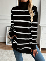 Pull Femme Rayé Élégant Confortable 3