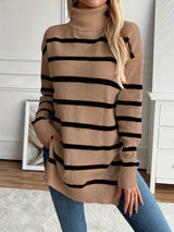 Pull Femme Rayé Élégant Confortable 4