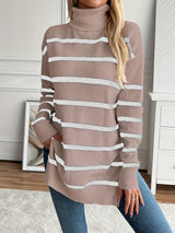 Pull Femme Rayé Élégant Confortable 6