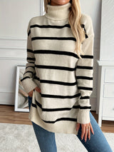 Pull Femme Rayé Élégant Confortable 7