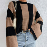Pull Femme Rayé à Manches Longues 0