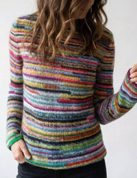 Pull Femme Rétro en Tricot Automne Confort