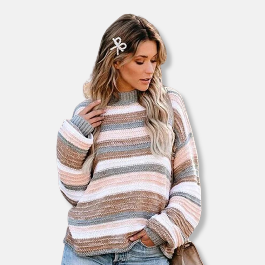 Pull Femme Surdimensionné Confortable Col Rond 0