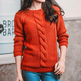Pull Femme Tressé à Manches Longues 5