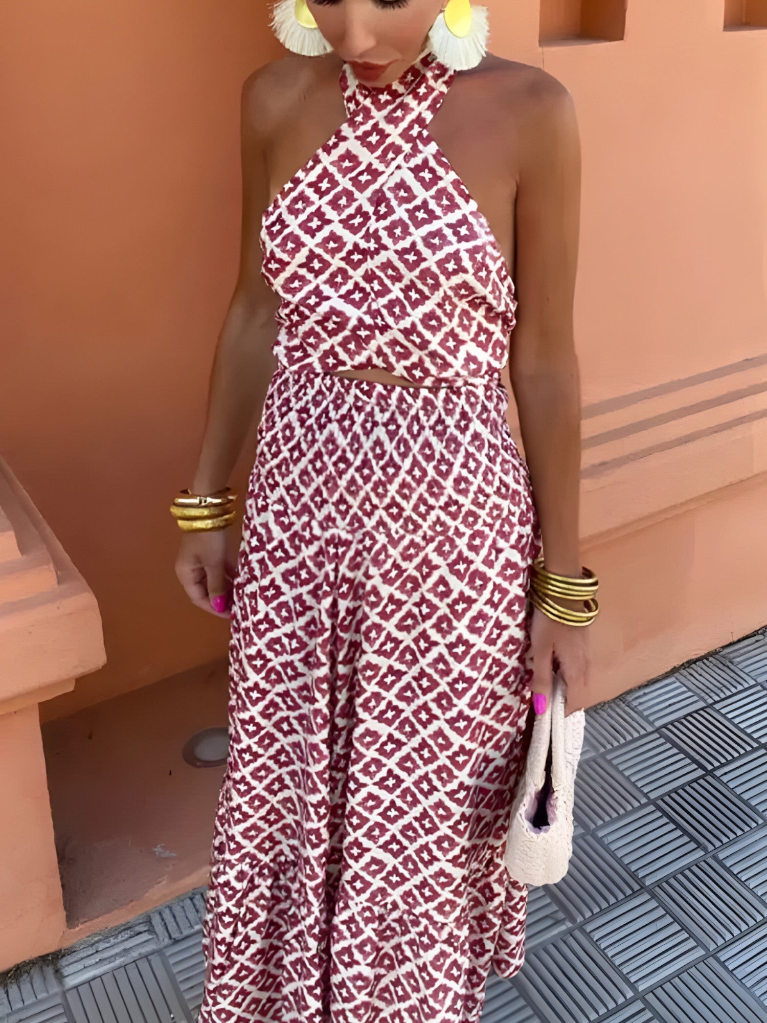 Mirella | Robe Femme Midi Élégante Épaules Dégagées