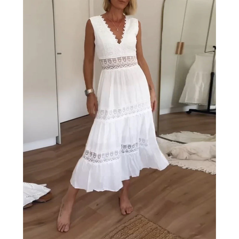 Robe Longue Bohème Femme Été Élégante 6