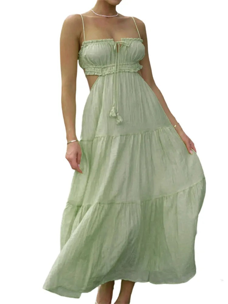 Robe Longue Femme Décontractée Avec Jupe Superposée 4