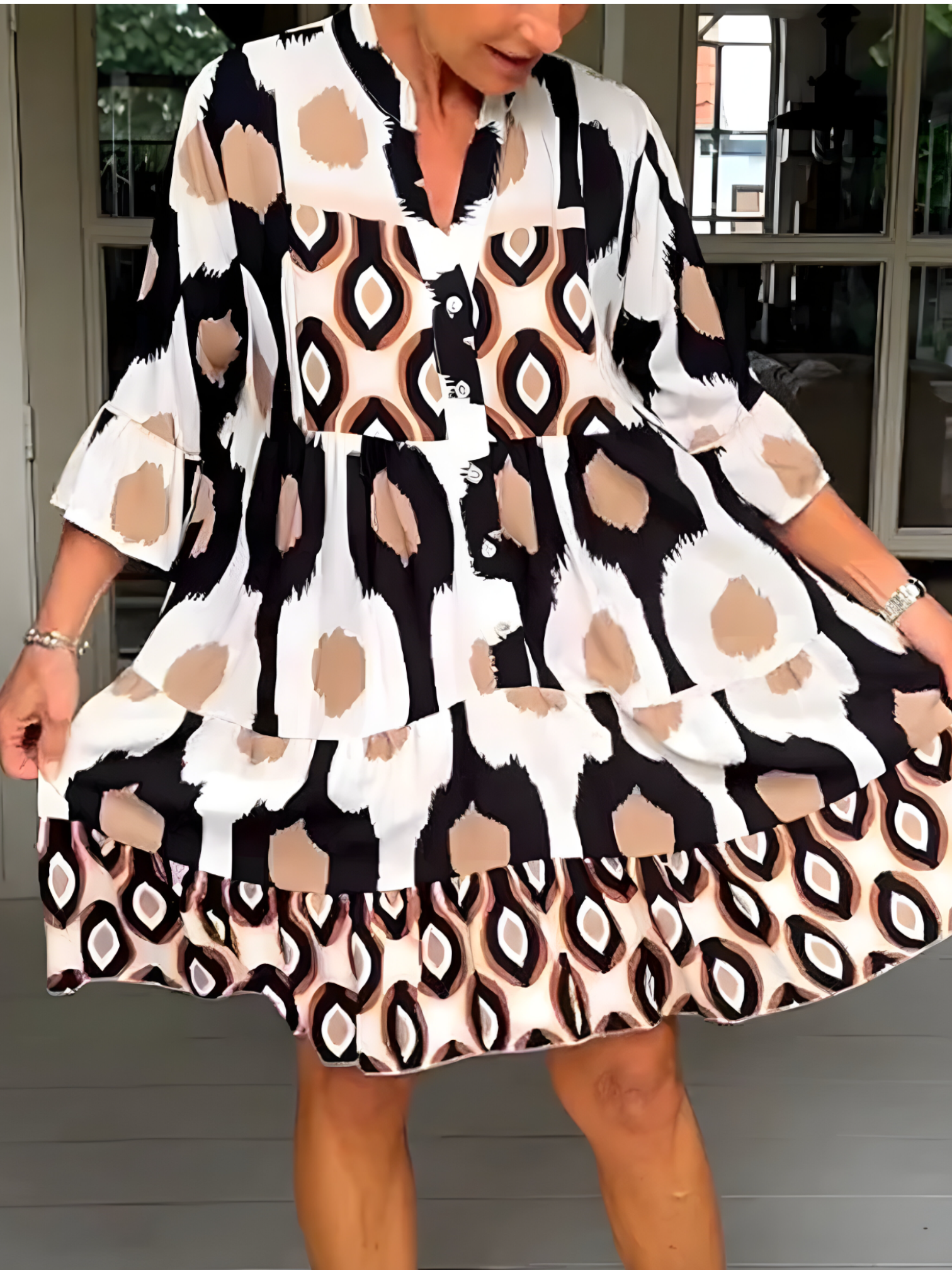 Talitha | Robe Longue Femme Élégante Imprimée