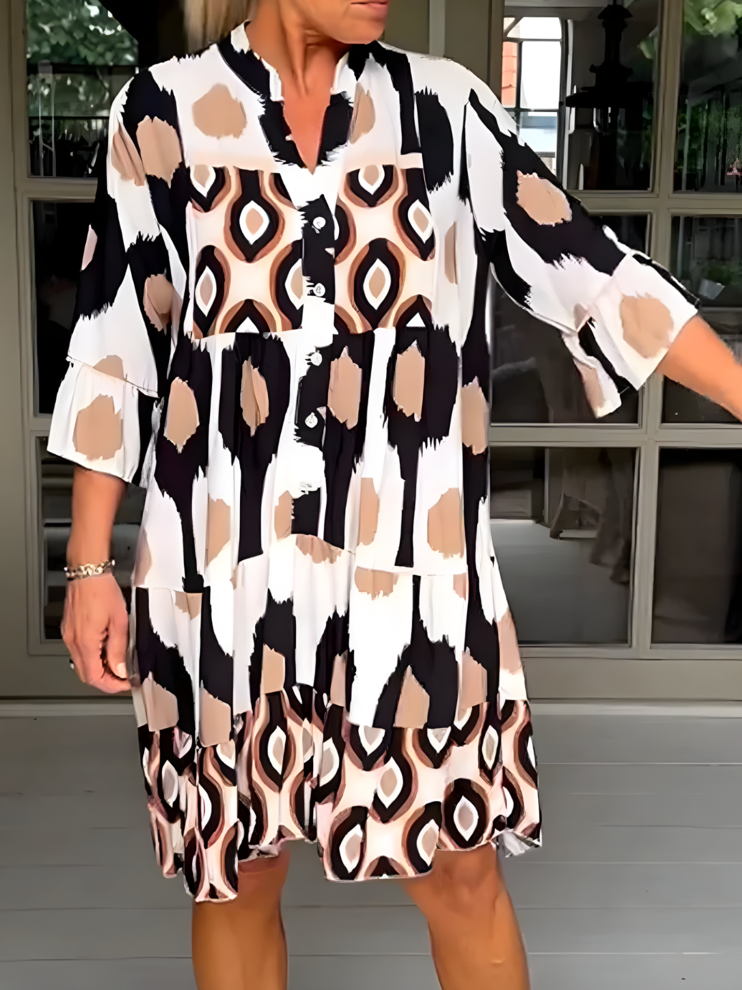 Talitha | Robe Longue Femme Élégante Imprimée