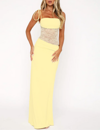 Maxikleid Damen Sommer Strick Modische Damenmode