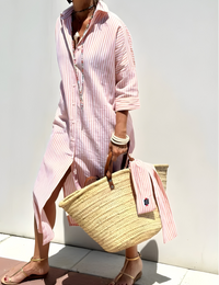 Maxikleid Damen Gestreift Bequem Alltag Modische Damenmode