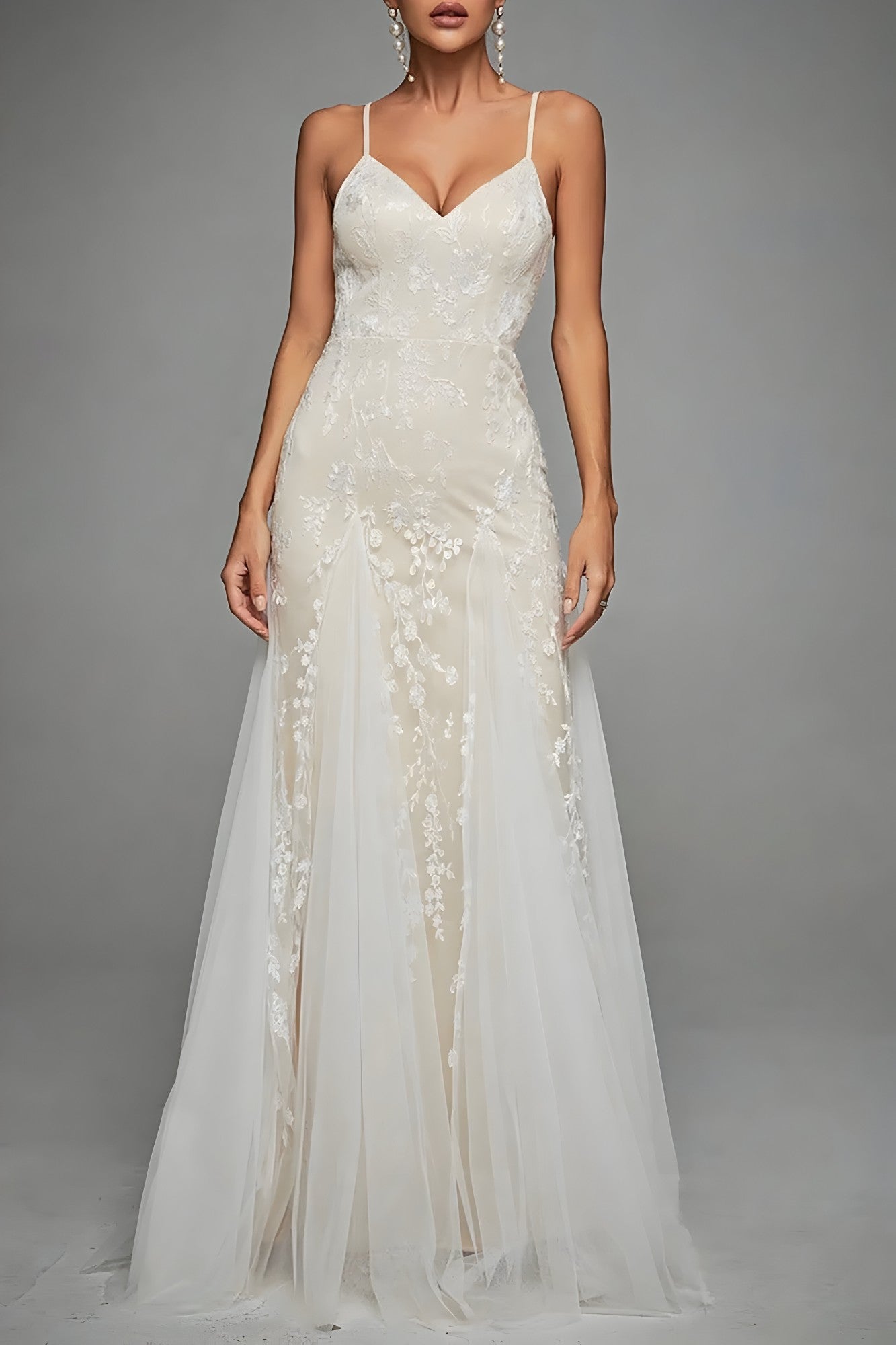 Caledonia | Robe Longue Femme Élégante en Dentelle