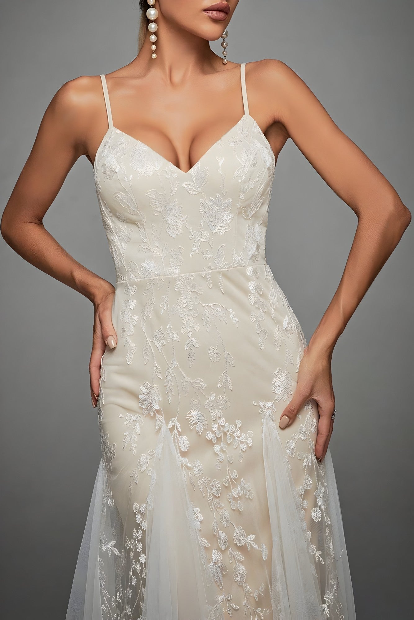Caledonia | Robe Longue Femme Élégante en Dentelle