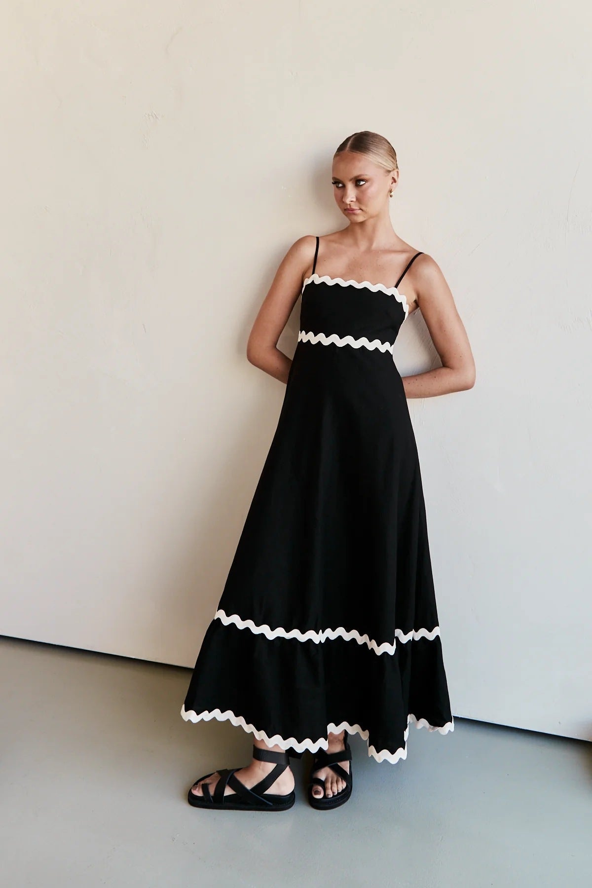 Robe Longue Femme Été Élégante à Bretelles 11