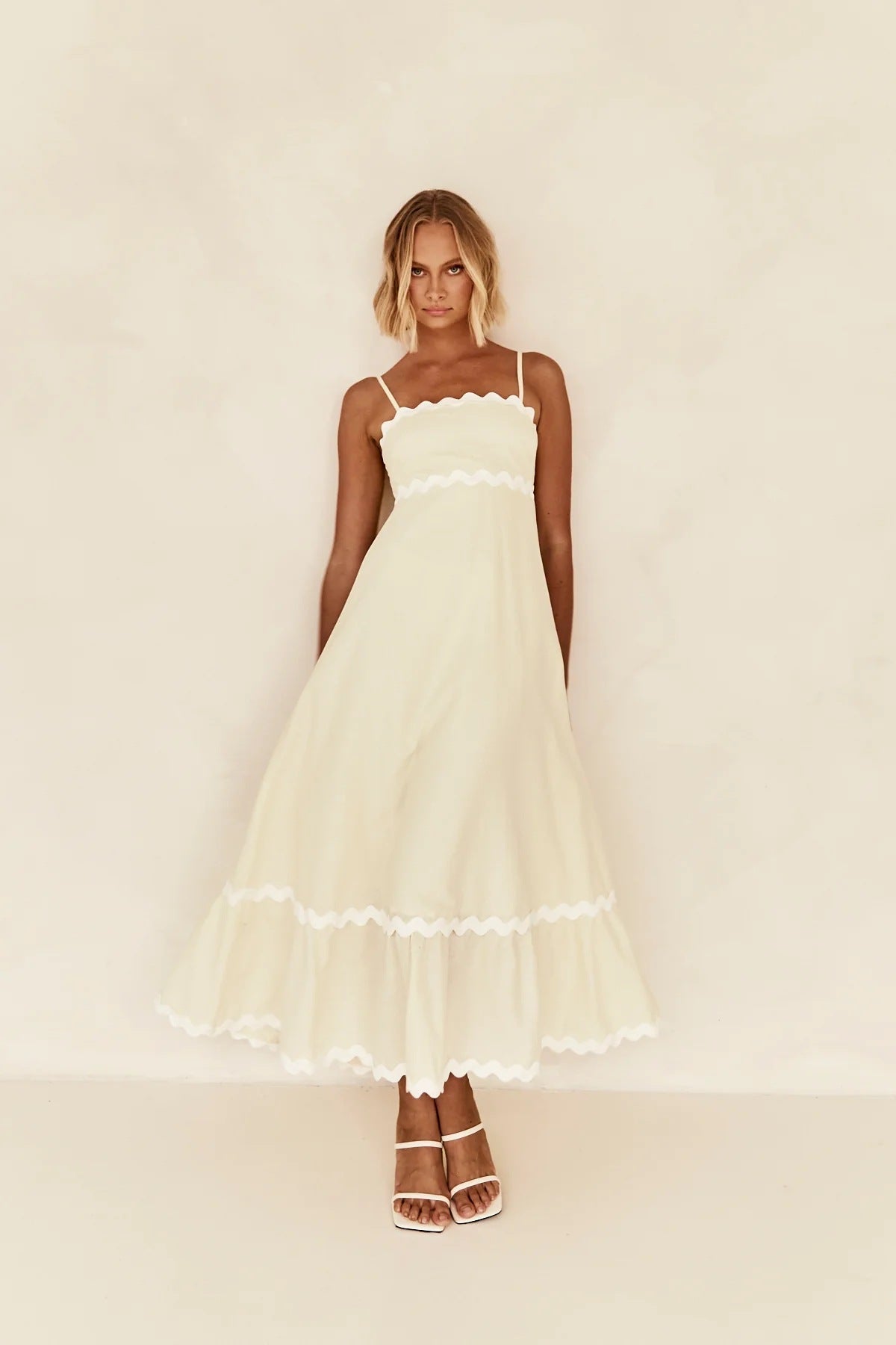 Robe Longue Femme Été Élégante à Bretelles 7