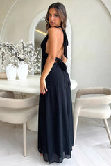 Robe Longue Femme Noire Élégante Maxi 3