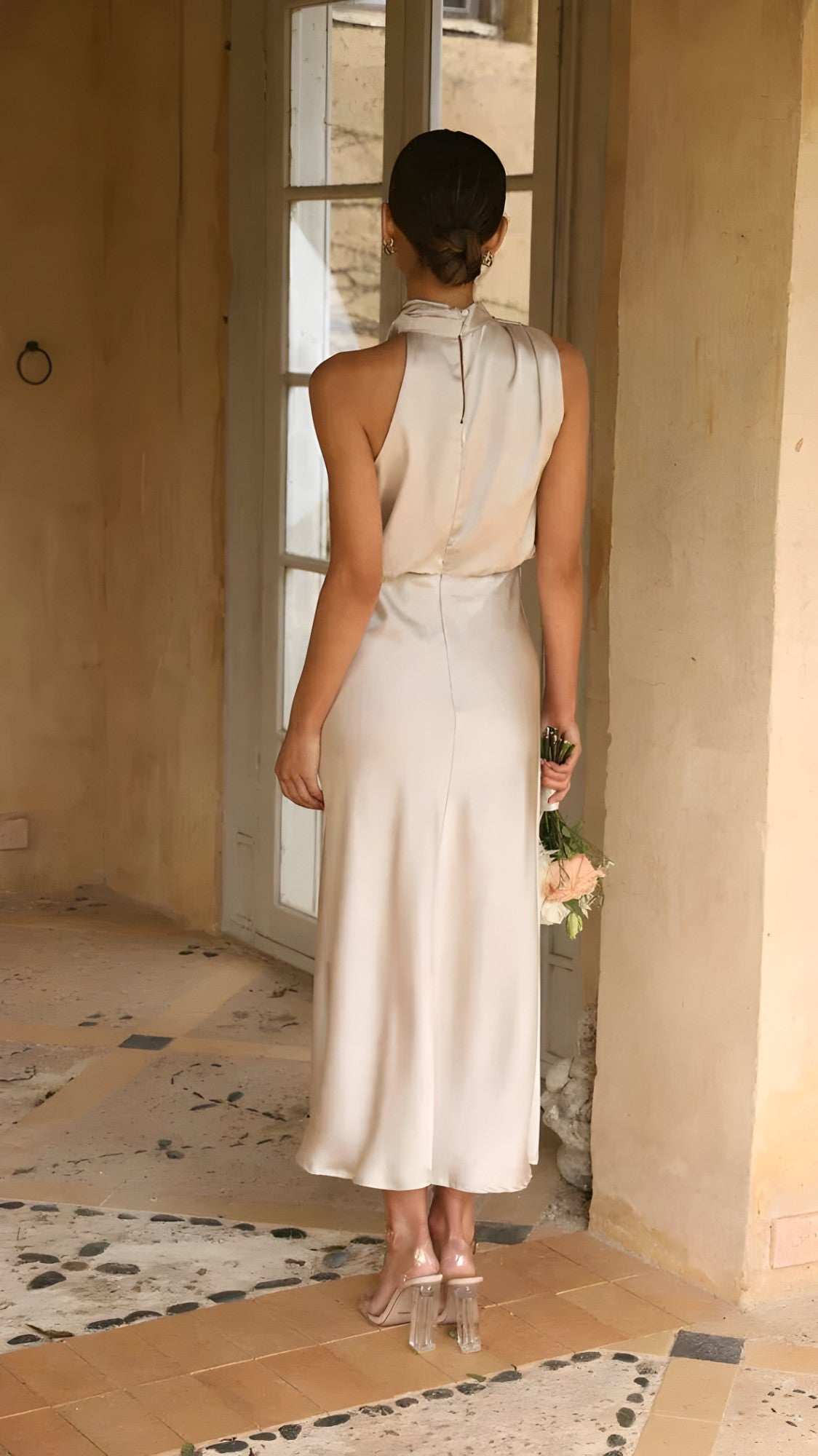 dresses : Edna | Robe Longue Femme Satinée Élégante pour Soirée in van Seroa