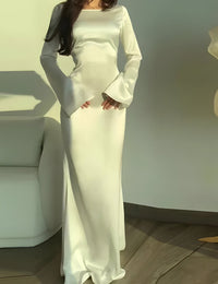 Robe Longue Satinée Femme Élégante - Maxi Soirée Cérémonie Fluide