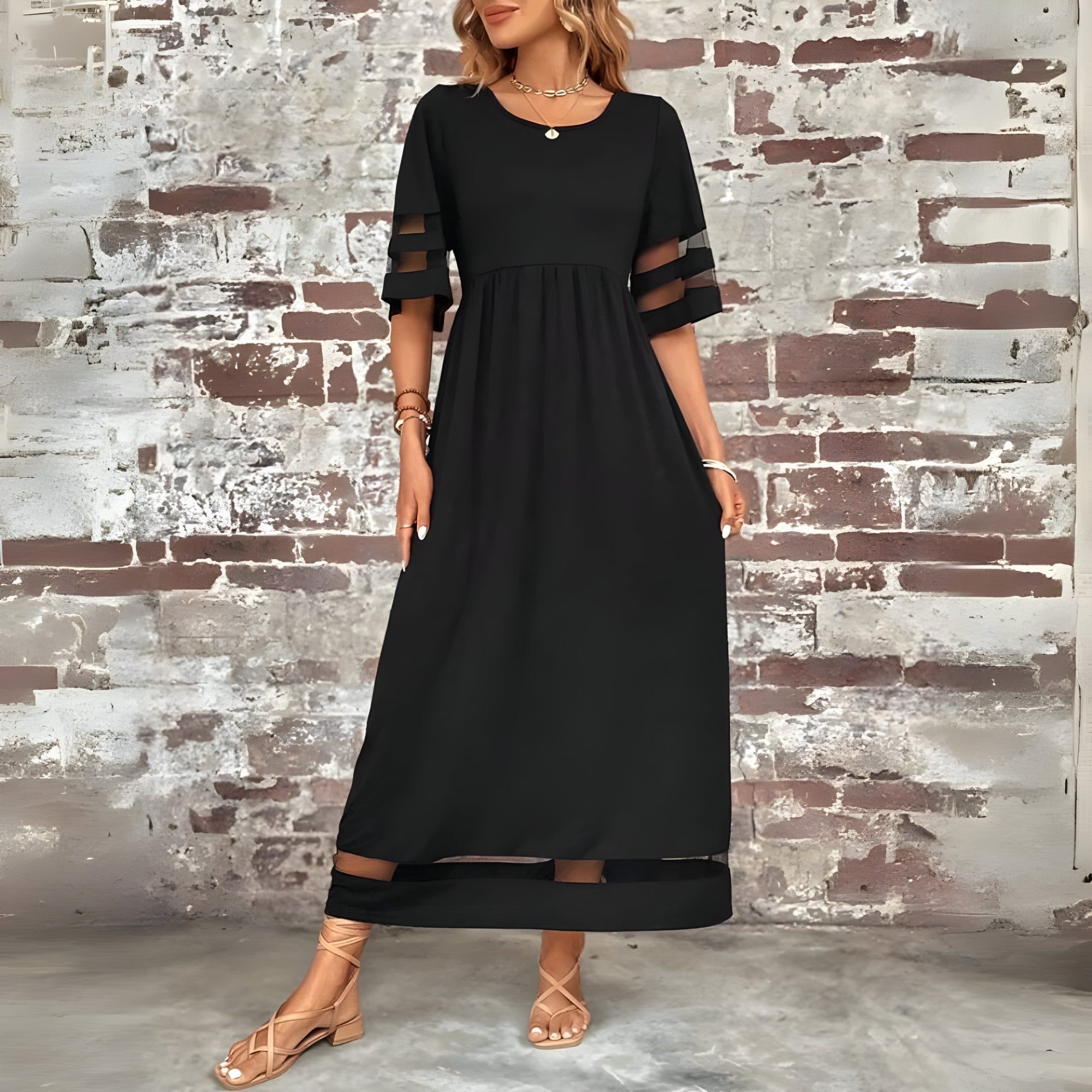 Liriel | Robe Midi Femme Chic en Maille